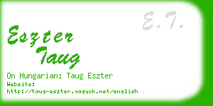 eszter taug business card